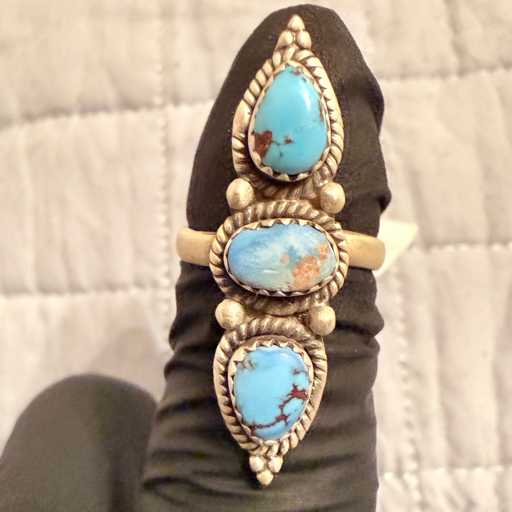 Triple Golden Hill Sterling Silver Ring